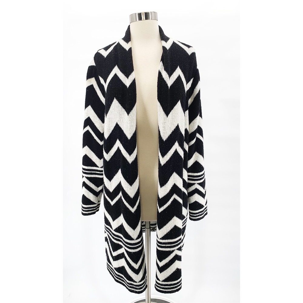 CHICOS Aztec Print Wool Blend Cardigan Sz 3 XL